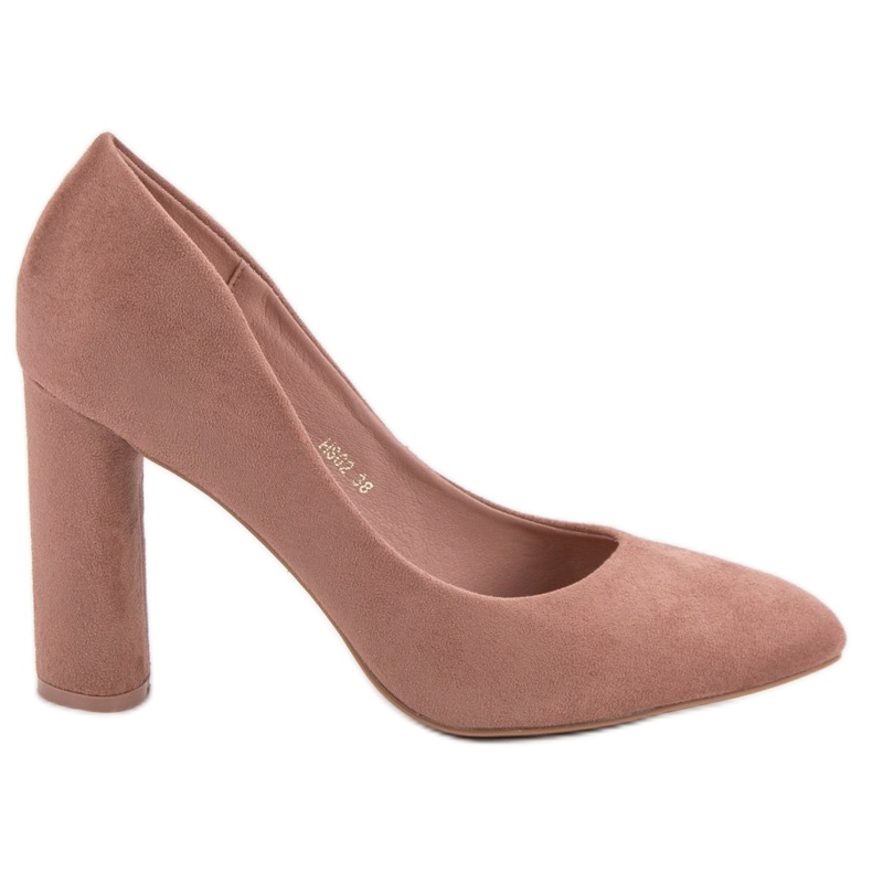 Small Swan Bombas de camurça em um pilar rosa