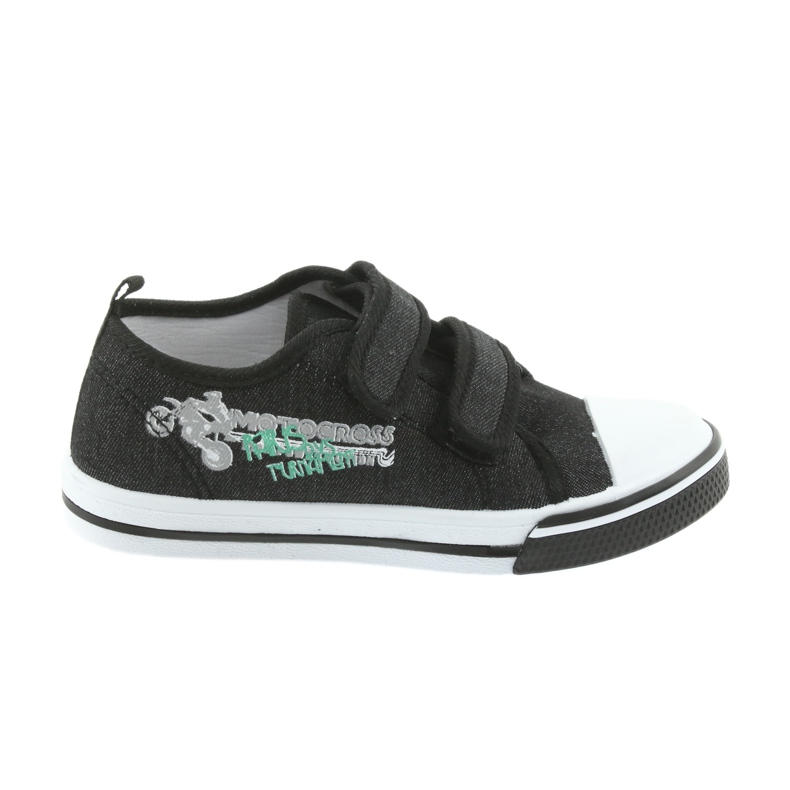 Tênis de velcro Black Motocross Atletico 1809 preto