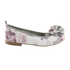 Ballerinas femininas de Gianmarko com flores 92/82 branco