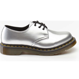 Dr. Martens 1461 Vegan Chrome Silver Chrome Pintura Metálica cinza Dr. Martens 1461 Vegan Chrome Silver Chrome Pintura Metálica cinza