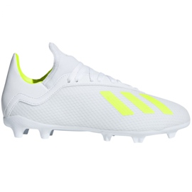 Chuteiras Adidas X 18.3 Fg Jr BB9372 multicolorido branco