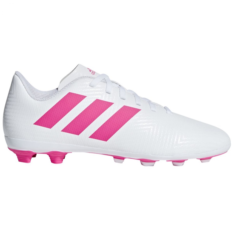 Chuteiras Adidas Nemeziz 18.4 FxG Jr CM8511 multicolorido branco