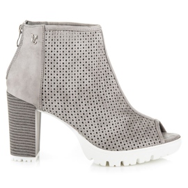 Vices Botas Openwork Open Toe cinza