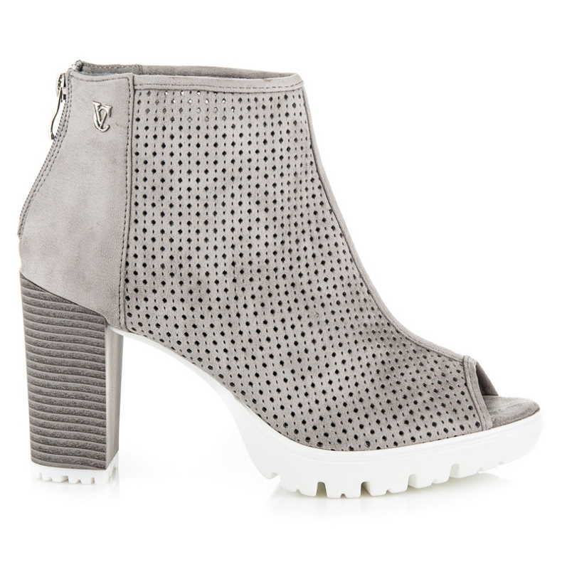 Vices Botas Openwork Open Toe cinza