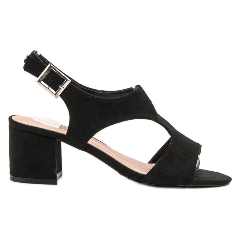 Queen Vivi Sandálias de camurça preto