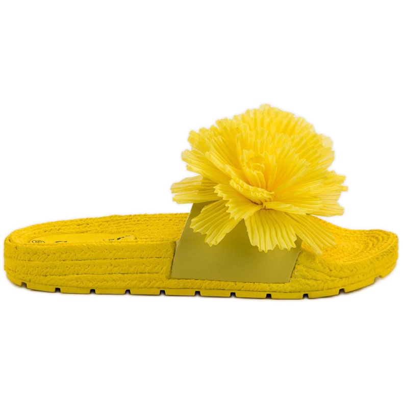 Seastar Chinelos amarelos com flores Seastar Chinelos amarelos com flores