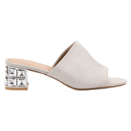 Lucky Shoes Sandálias de salto alto camurça cinza