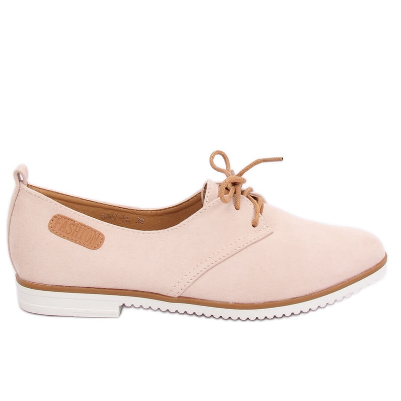 Mocassins femininos bege e rosa 6907-BL Rosa