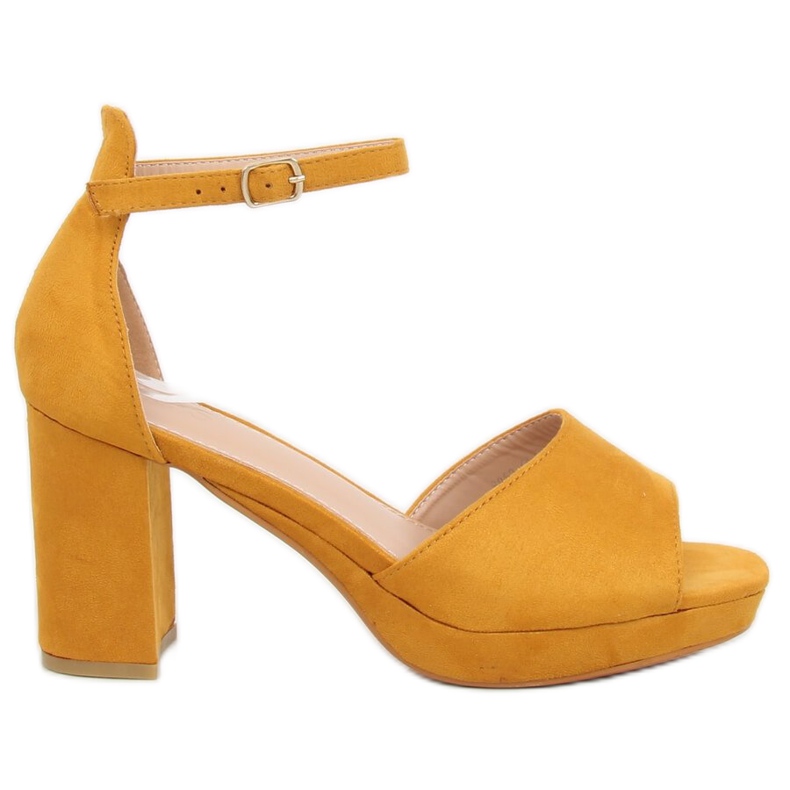 Sandálias de salto alto amarelas 6952-GL Amarelo