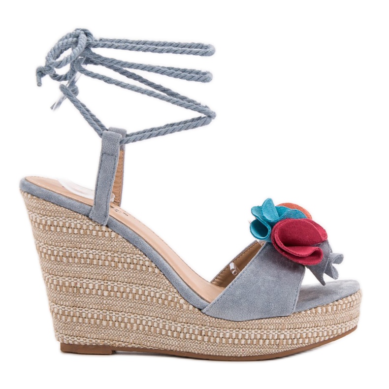 Seastar Sandálias amarradas na cunha azul multicolorido