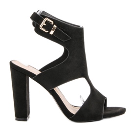 Seastar Sandálias Elegantes de Camurça preto Seastar Sandálias Elegantes de Camurça preto