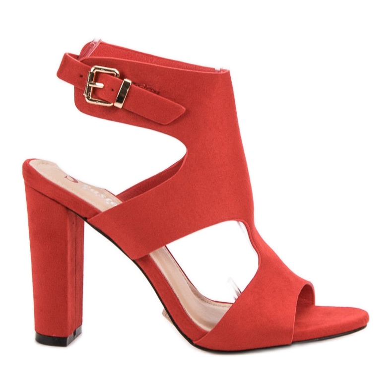 Seastar Sandálias Elegantes de Camurça vermelho