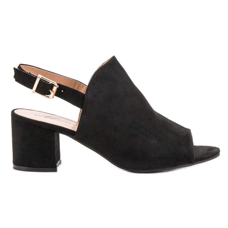 Sandálias Fechadas de Camurça preto