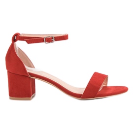 Renda Sandálias clássicas de salto alto vermelho