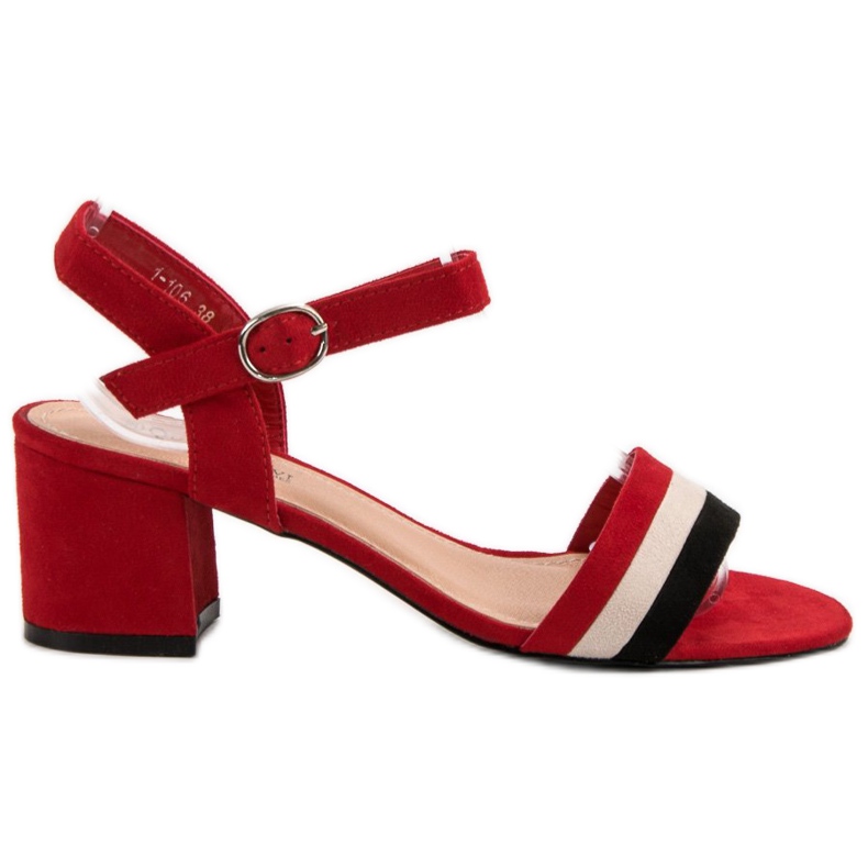 Queen Vivi Sandálias elegantes de salto alto vermelho