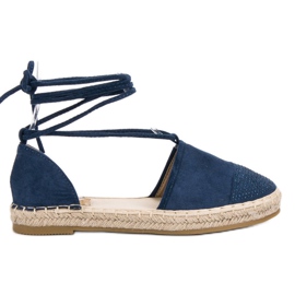 Seastar Alpercatas amarradas com cristais azul Seastar Alpercatas amarradas com cristais azul