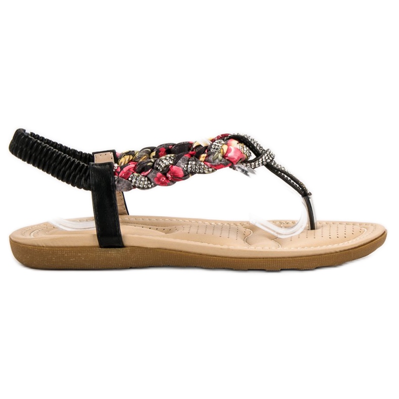 Cm Paris Sandálias japonesas elegantes preto