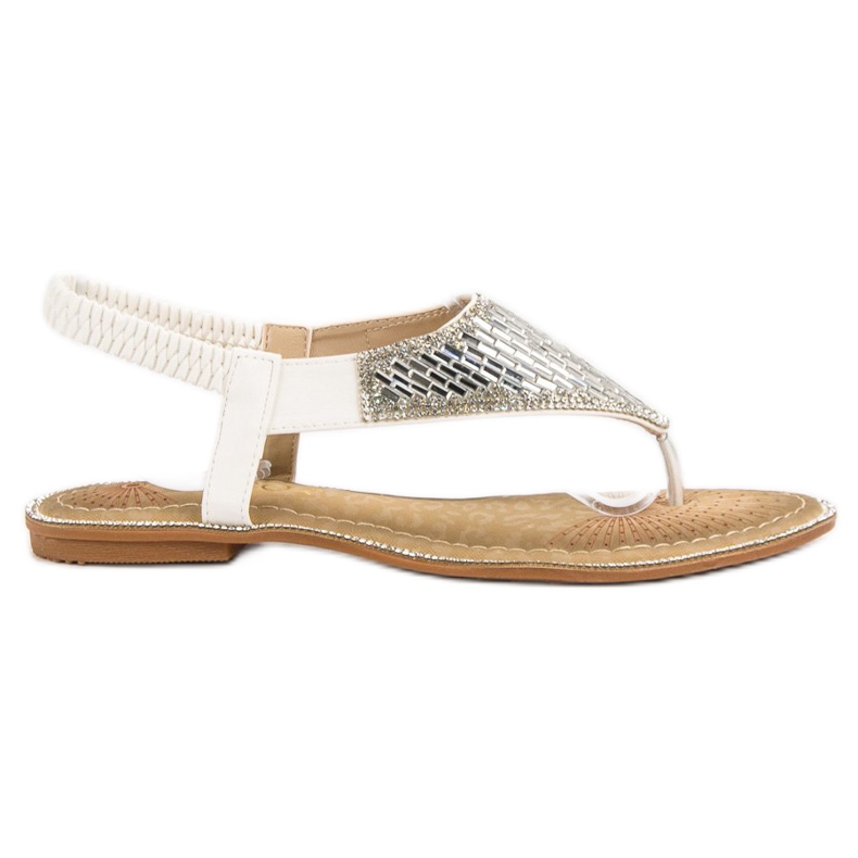 Encor Sandálias brancas de chinelos branco