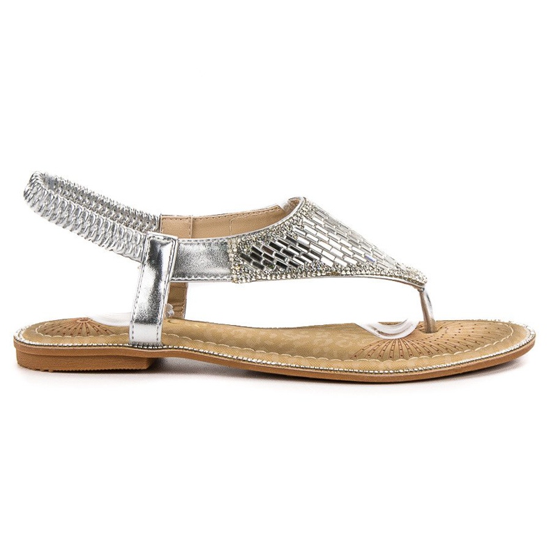 Encor Sandálias Japonesas Prateadas cinza