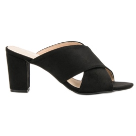 Filippo Chinelos de camurça preta preto