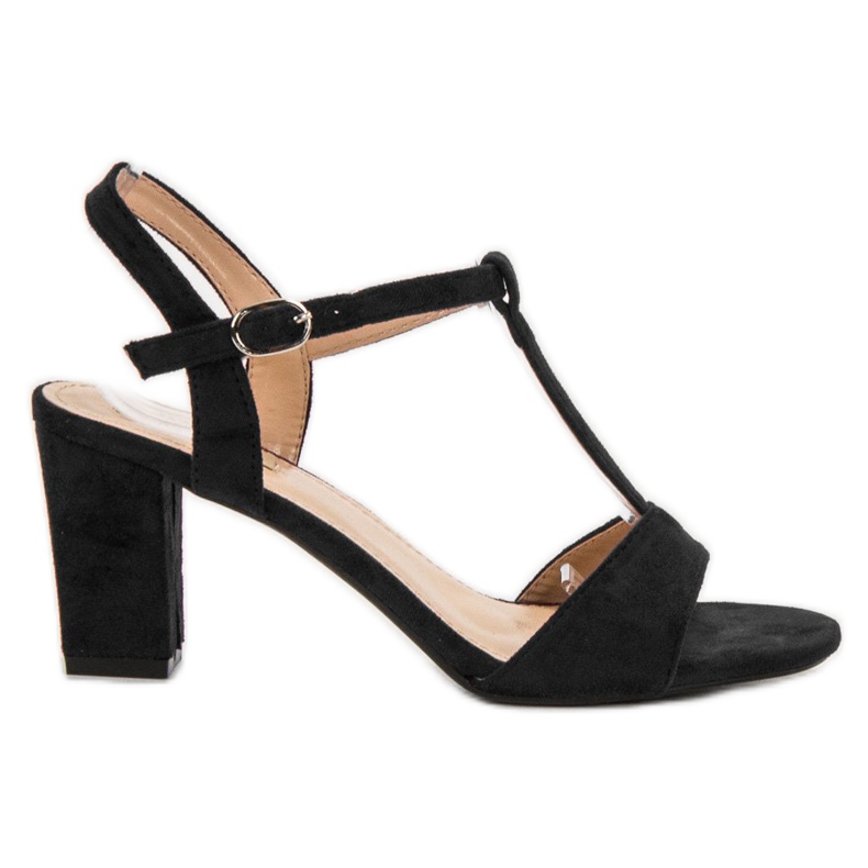 Jumex Sandálias de camurça preta preto