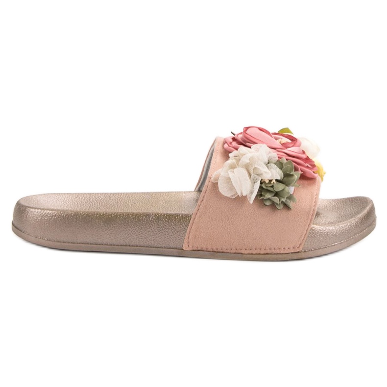 SHELOVET Chinelos de pó com flores rosa