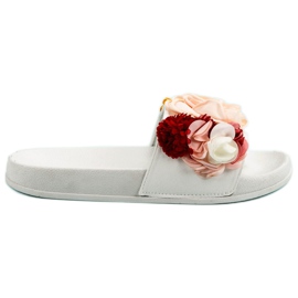SHELOVET Chinelos brancos com flores SHELOVET Chinelos brancos com flores