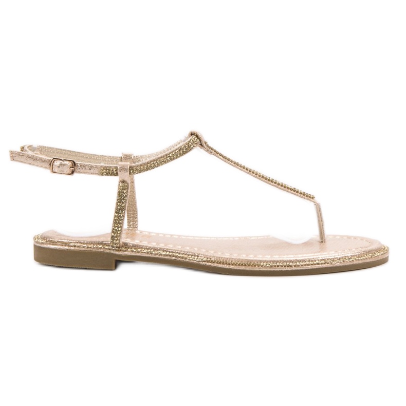 Comer Sandálias Japonesas Douradas dourado