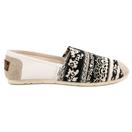 Lady Fashion Sapatilhas Boho Slip On preto marrom