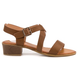 Primavera Sandálias de salto alto marrons marrom