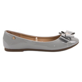 Bailarinas lacadas com arco VINCEZA cinza