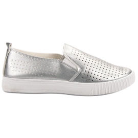 SHELOVET Slipons Openwork cinza