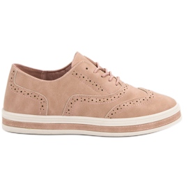 SHELOVET Brogues de pólvora rosa SHELOVET Brogues de pólvora rosa