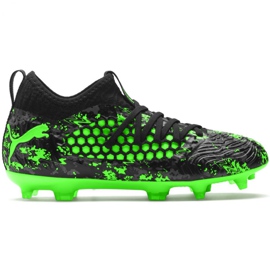 Chuteiras de futebol Puma Future 19.3 Netfit Fg Ag Jr 105551 03 preto, verde preto