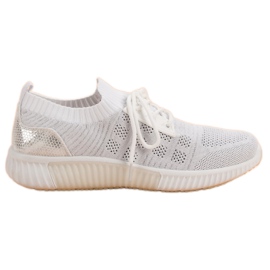 Primavera Sapatos Slip-On Brancos