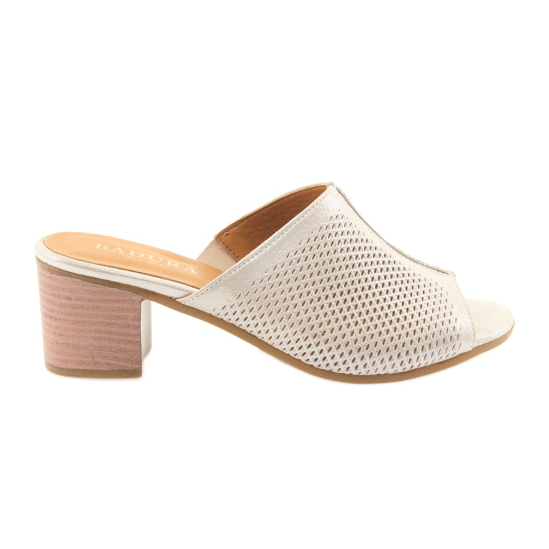 Chinelos femininos Badura 5311 ouro amarelo multicolorido