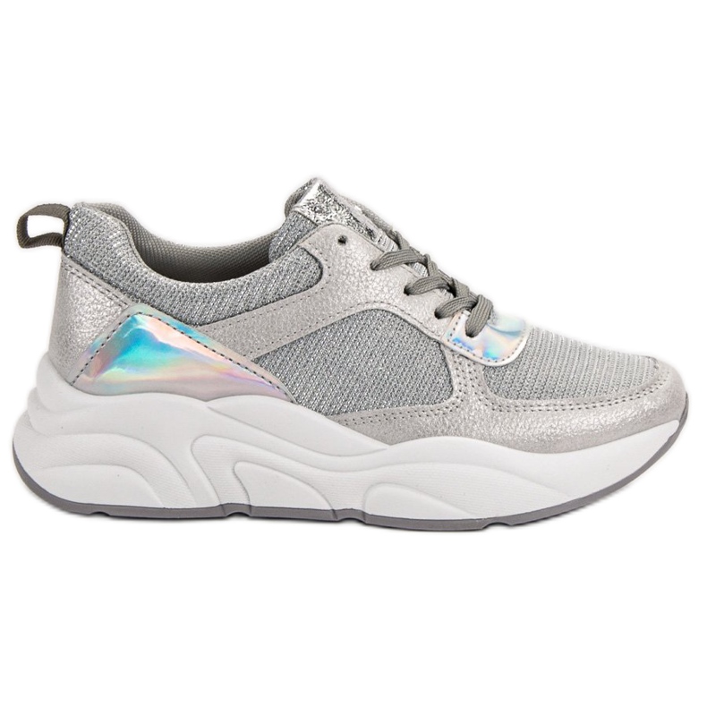 Ideal Shoes Calçados Esportivos Prateados cinza