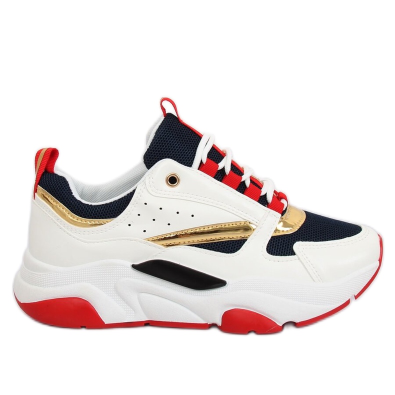 Calçados esportivos multicoloridos BK008-47 BRANCO / AZUL azul marinho