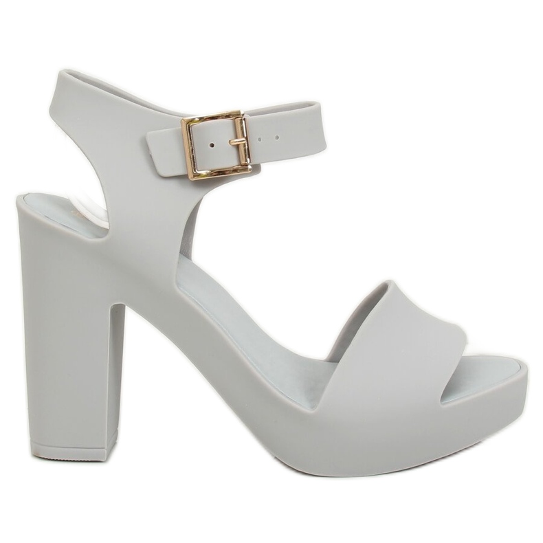 Sandálias de salto alto Meliski Gray KM202 L.GRAY cinza