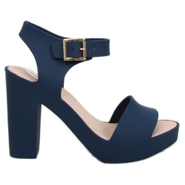 Sandálias de salto alto Meliski KM202 Azul marinho azul-marinho
