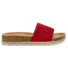 Seastar Chinelos vermelhos com zircões