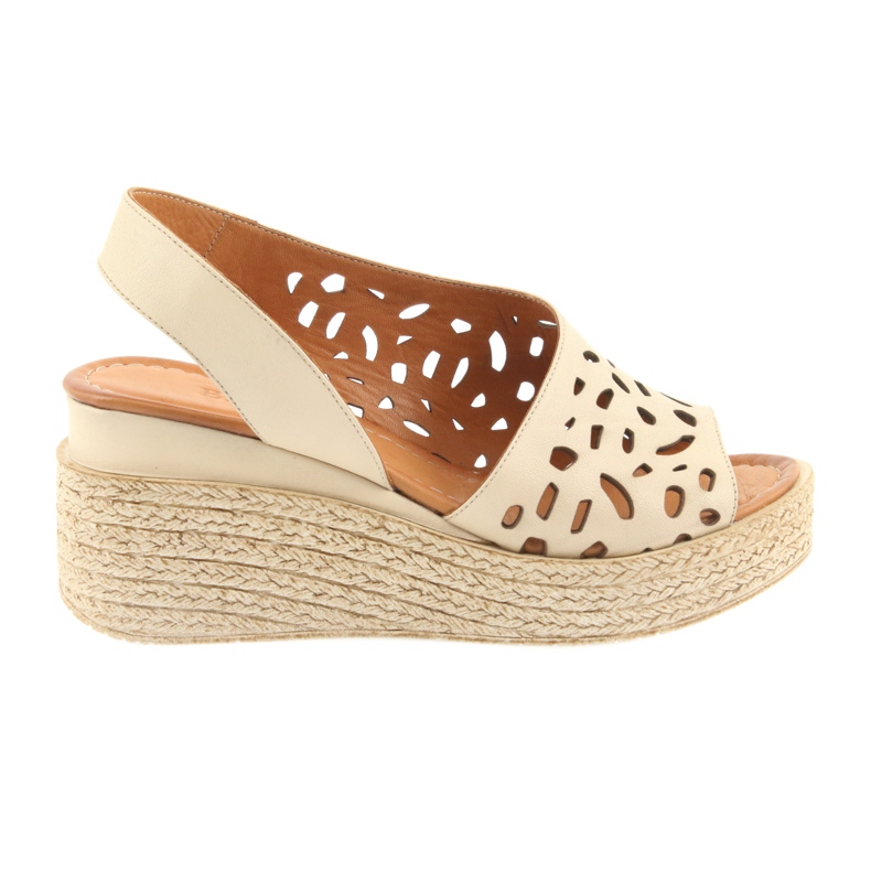 Sandálias de cunha Badura 4812 bege