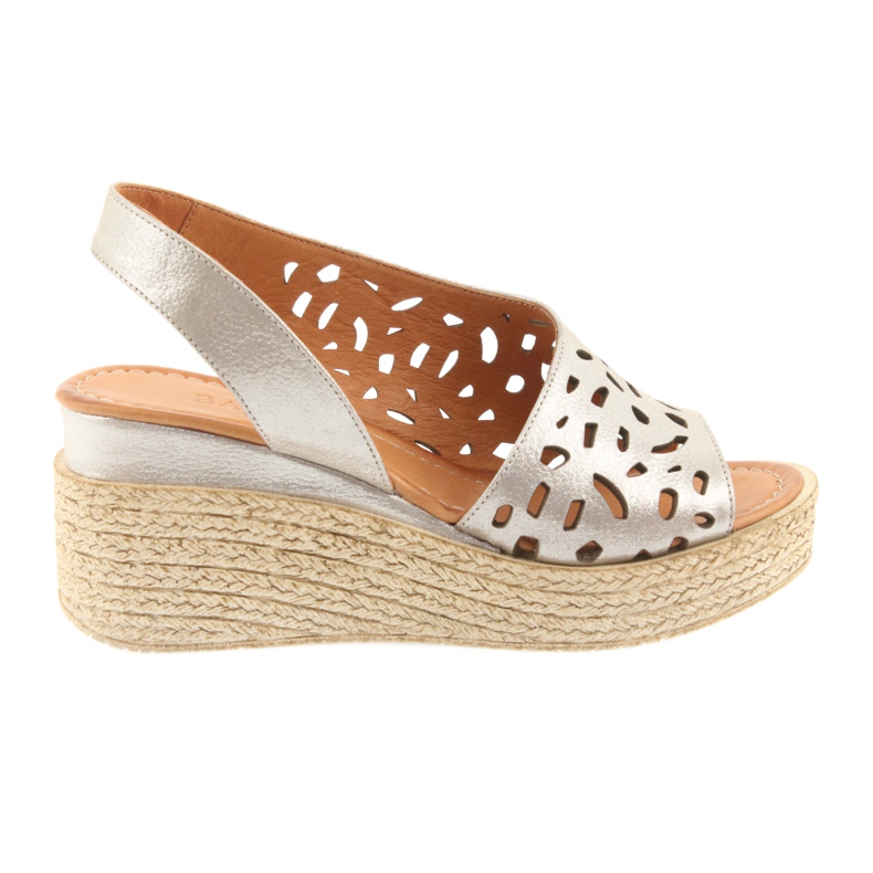 Sandálias de cunha Badura 4722 cappuccino bege