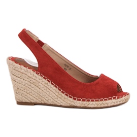 Seastar vermelho Sandálias Cunhadas