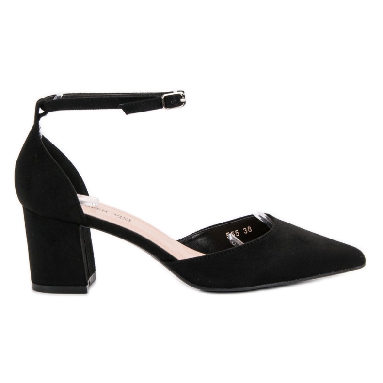 Queen Vivi Bombas de camurça no Spitz preto