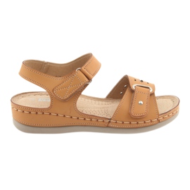 Sandálias conforto feminino DK 25131 camelo marrom