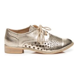 Vices Sapatos de amarrar com orifícios amarelo