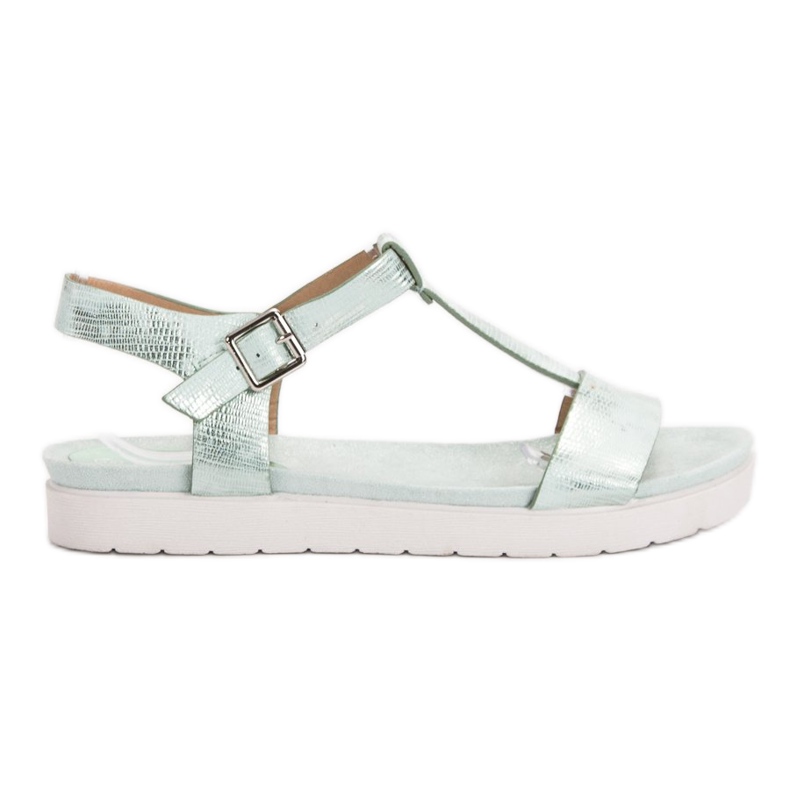 SHELOVET Sandálias de hortelã verde