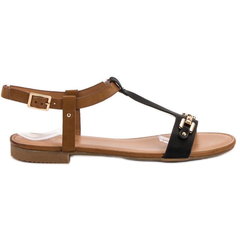 Small Swan Sandálias casuais preto castanho