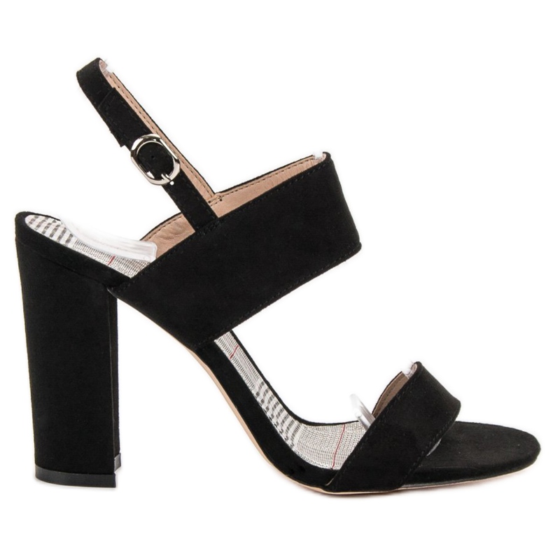 SHELOVET Sandálias Pretas em Bar preto